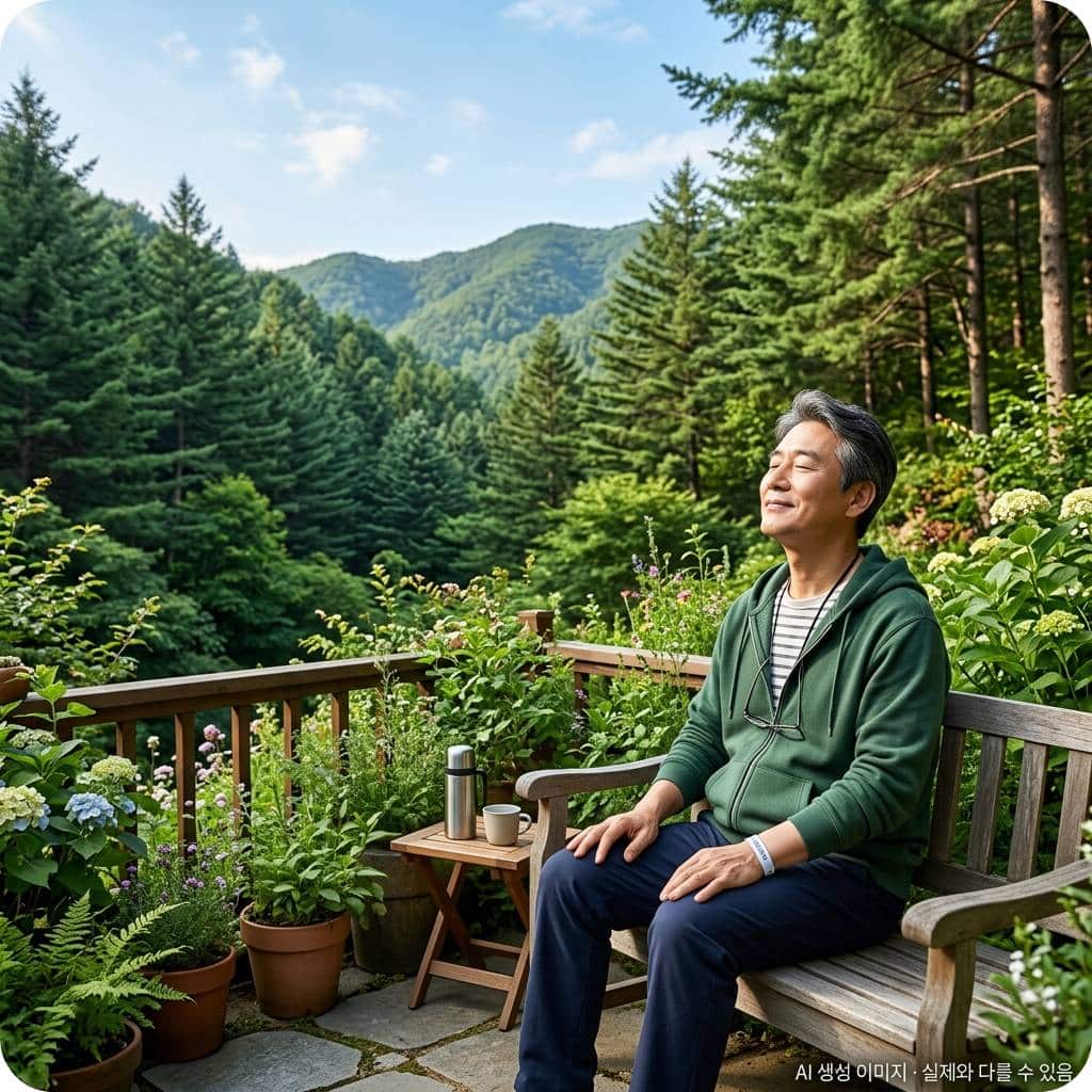 폐암요양병원 — 가평 청정 침엽수림 속에서 맑은 공기를 마시는 폐암 회복기 환자, returnhome.kr