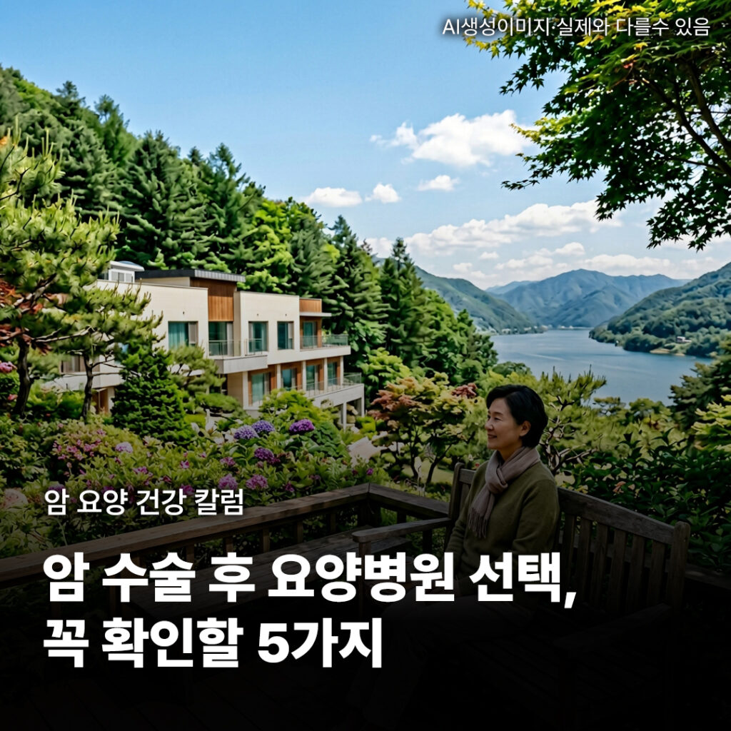 암 수술 후 요양병원 선택 가이드 — 가평 산속 자연 환경 속 요양 시설, returnhome.kr