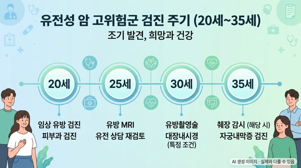 유전성 암 고위험군 검진 주기 — BRCA 변이, 린치증후군 보유자의 정기 검진 일정 안내