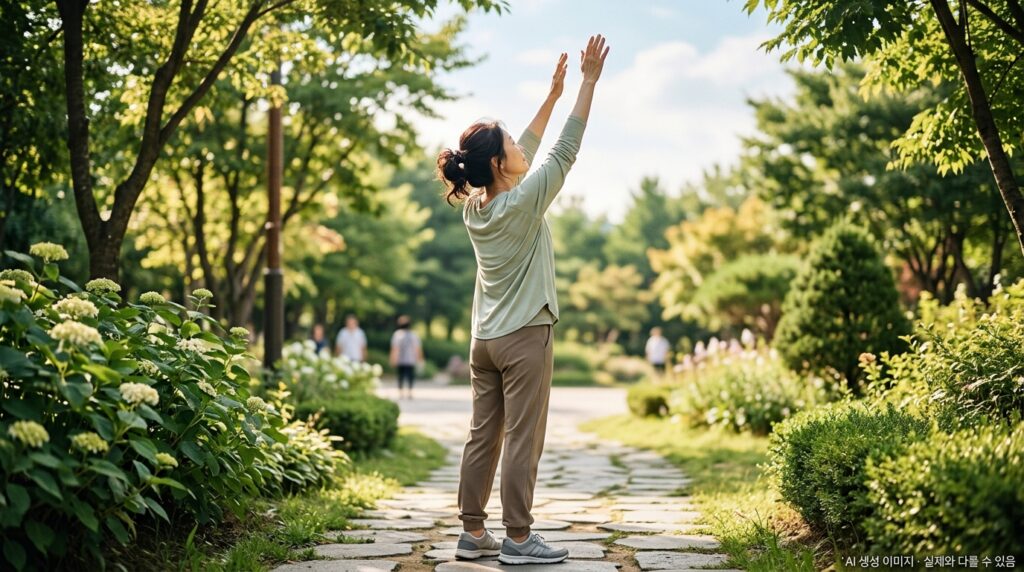 유방암 수술 후 단계별 운동 — 수술 초기 손목 운동부터 회복기 어깨 스트레칭까지 단계 이미지